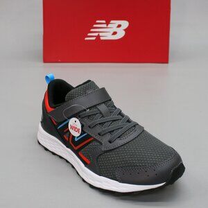 New Balance Boys 3 Wide Fresh Foam 650 Bungee Lace Top Strap Gray Sneakers Shoes
